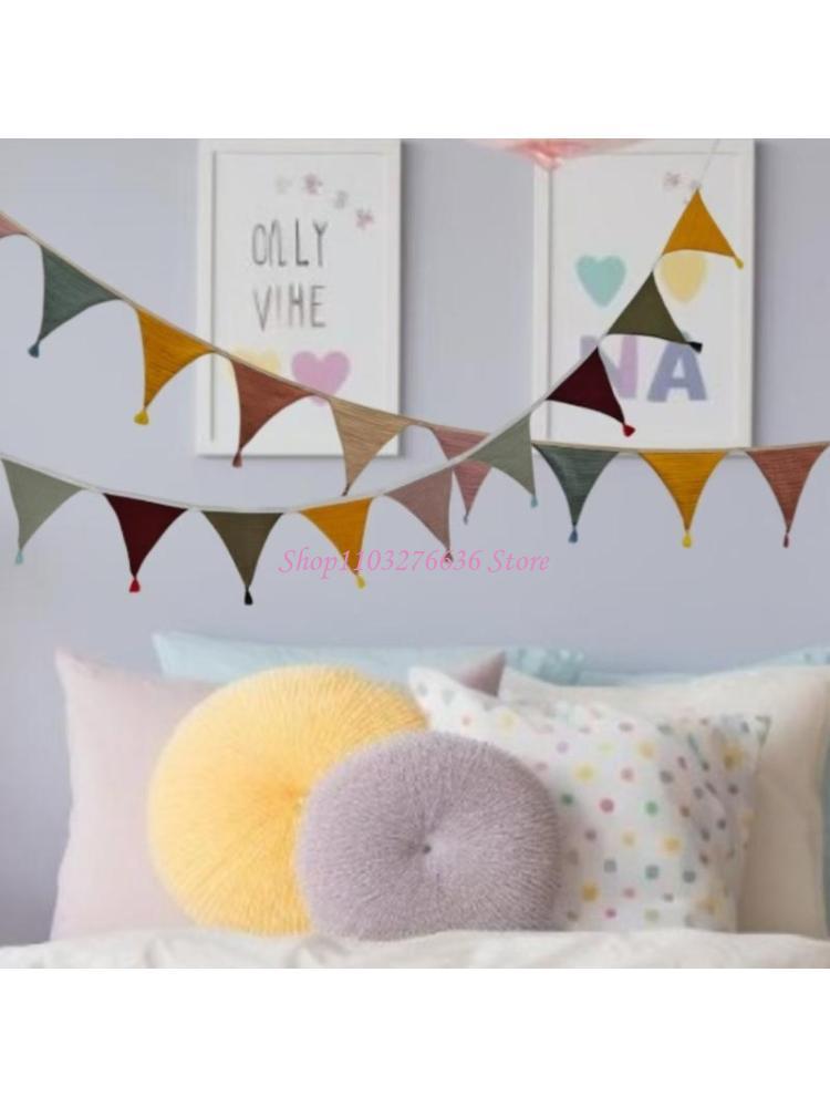 Baby Nursery Neutral - R6FD Soft Fabric Bunting Banners Candy