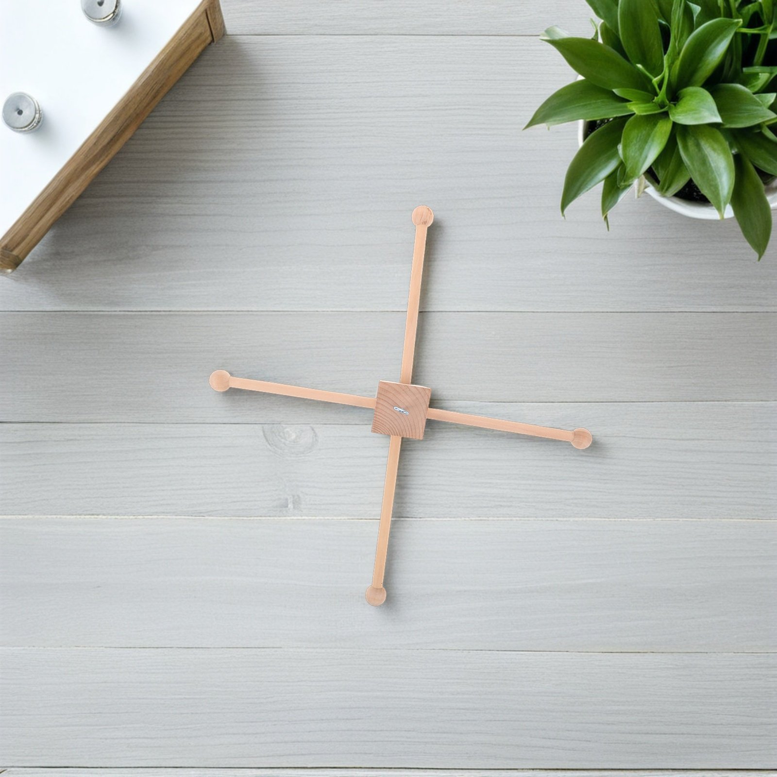Baby Nursery Neutral - 1Set Baby Mobile Kit Wooden Frame