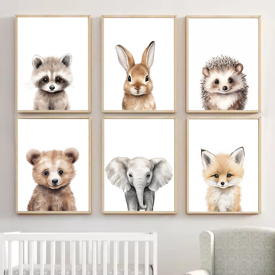 1PC Watercolour Woodland Fores - Baby Nursery Posters recension och pris