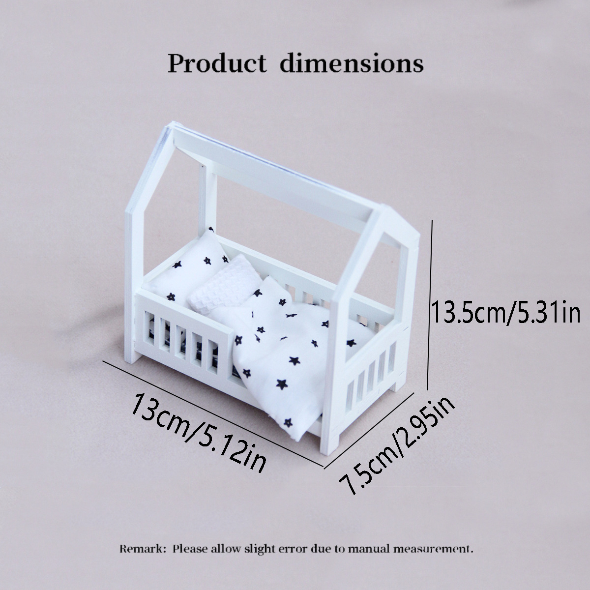 1:12 Miniature Wooden Baby Cri - Baby Nursery Age recension och pris