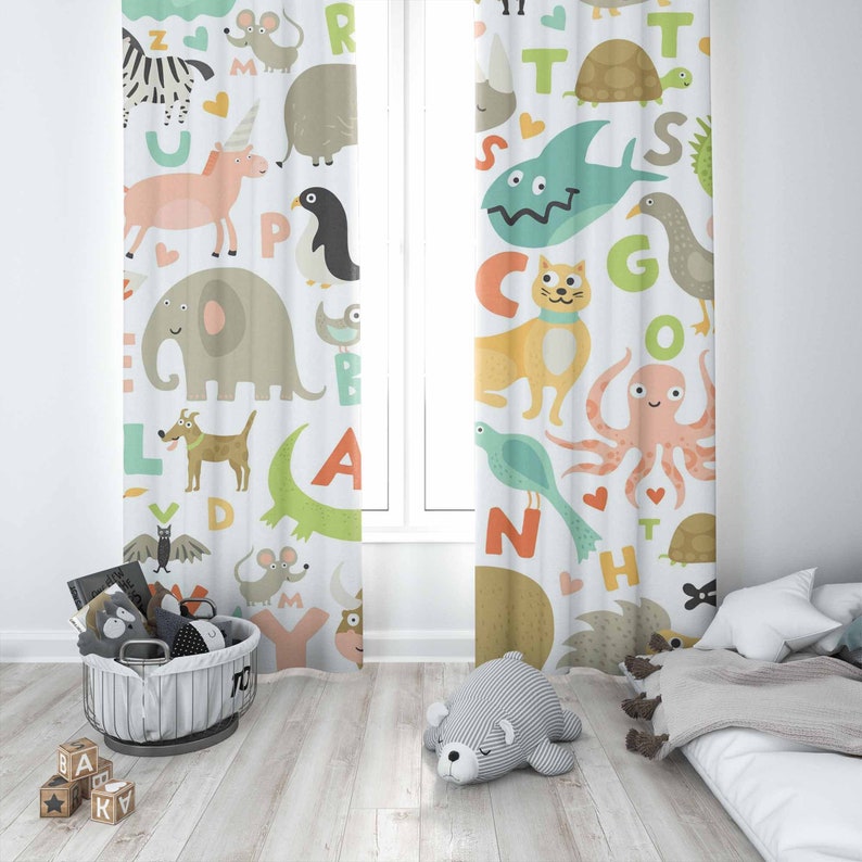 ABC Alphabet Nursery Curtain A - Baby Nursery Youtube recension och pris