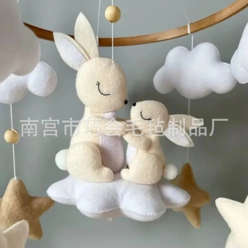 Handmade Soft Felt Bunny Baby  - Baby Nursery Neutral recension och pris