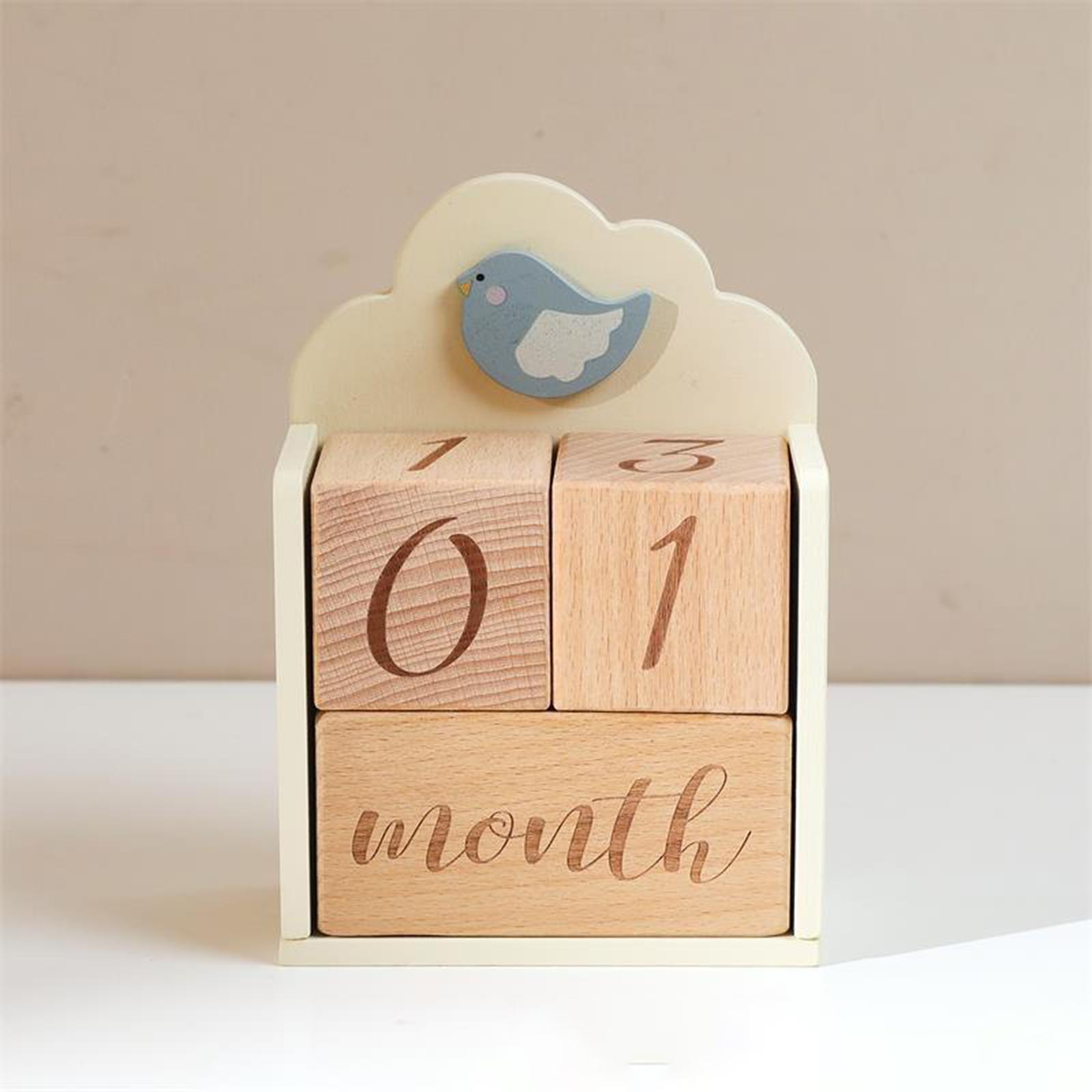 Wooden Baby Milestone Age Bloc - Baby Nursery Age recension och pris
