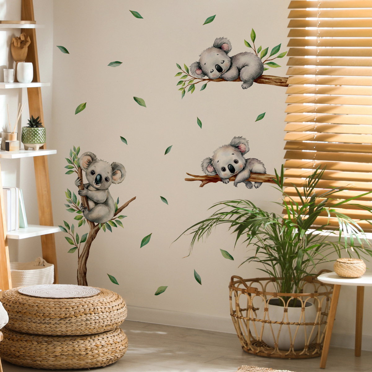 Cartoon Koala Climbing Tree Br - Baby Nursery Wall Mural recension och pris