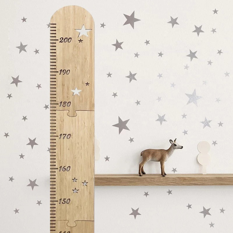 5 Sheets Nordic Wooden Kids He - Baby Nursery Wall Mural recension och pris