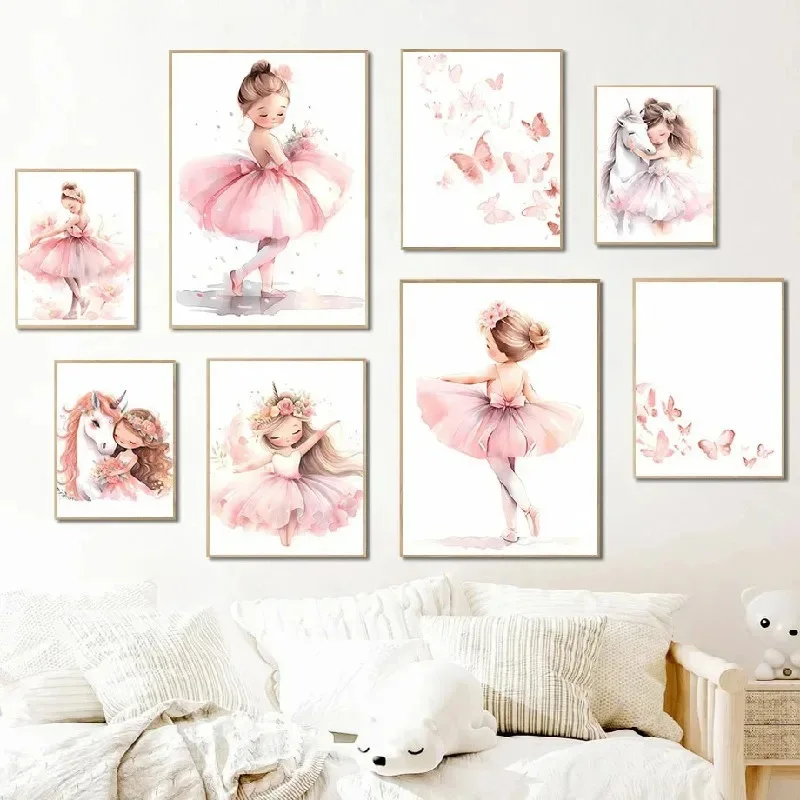 Pink Ballerina Girl Unicorn Bu - Baby Unicorn Nursery recension och pris