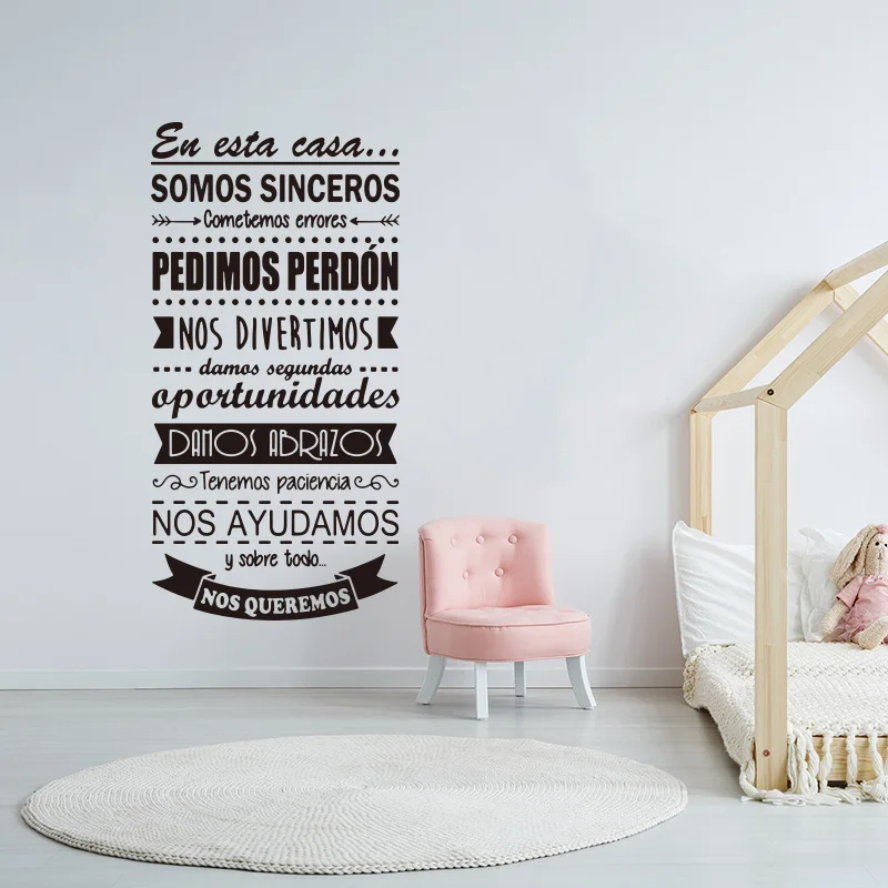 Large Spanish In This House Ru - Baby Nursery Wall Mural recension och pris