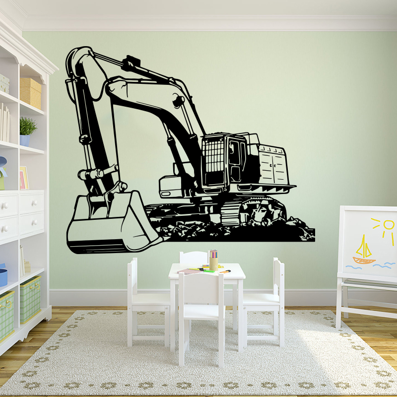 Large Heavy Equipmen Excavator - Baby Nursery Wall Mural recension och pris