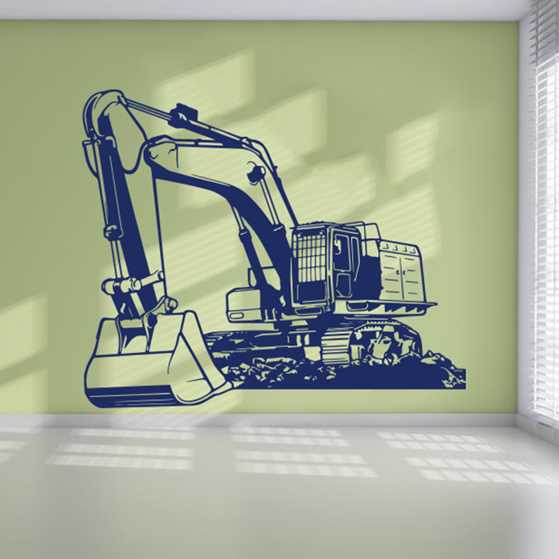 Large Heavy Equipmen Excavator - Baby Nursery Wall Mural recension och pris