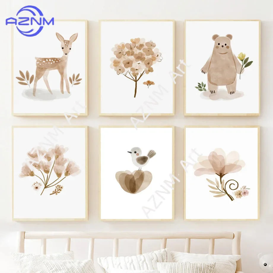 Boho Nursery Wall Art Canvas - - Baby Nursery Neutral recension och pris