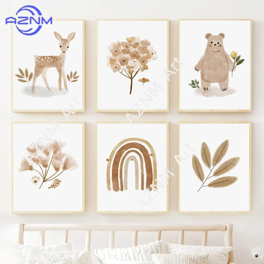 Boho Nursery Wall Art Canvas - - Baby Nursery Neutral recension och pris
