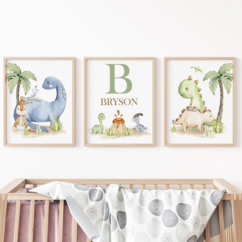 6 types Neutral Dinosaur Canva - Baby Nursery Neutral recension och pris