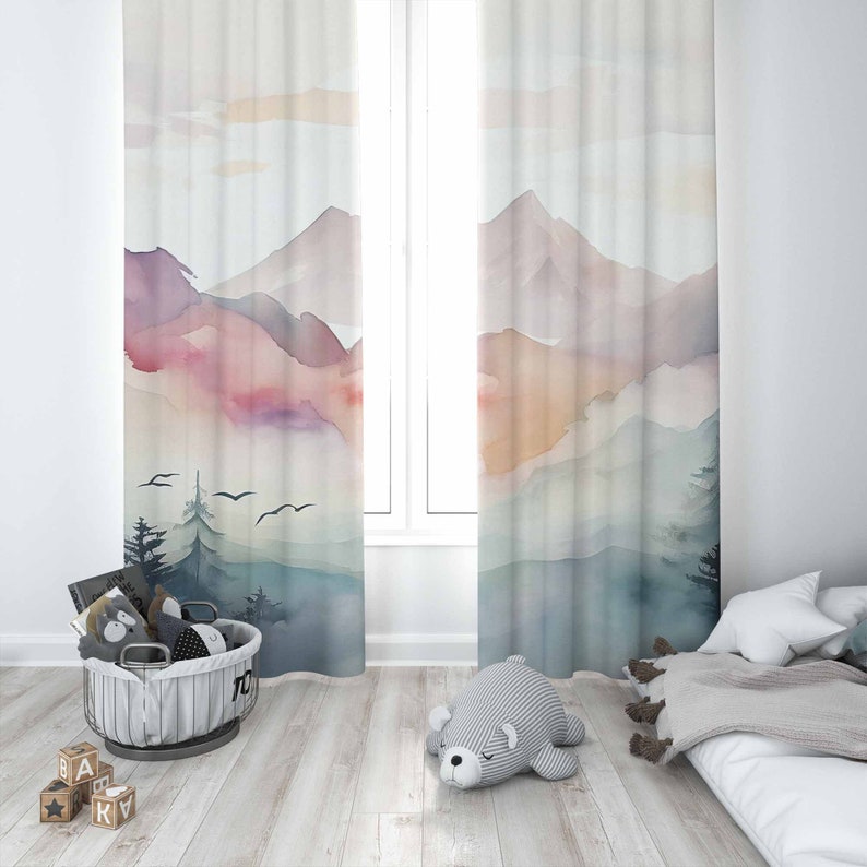 Mountain Forest Nursery Curtai - Baby Nursery Youtube recension och pris