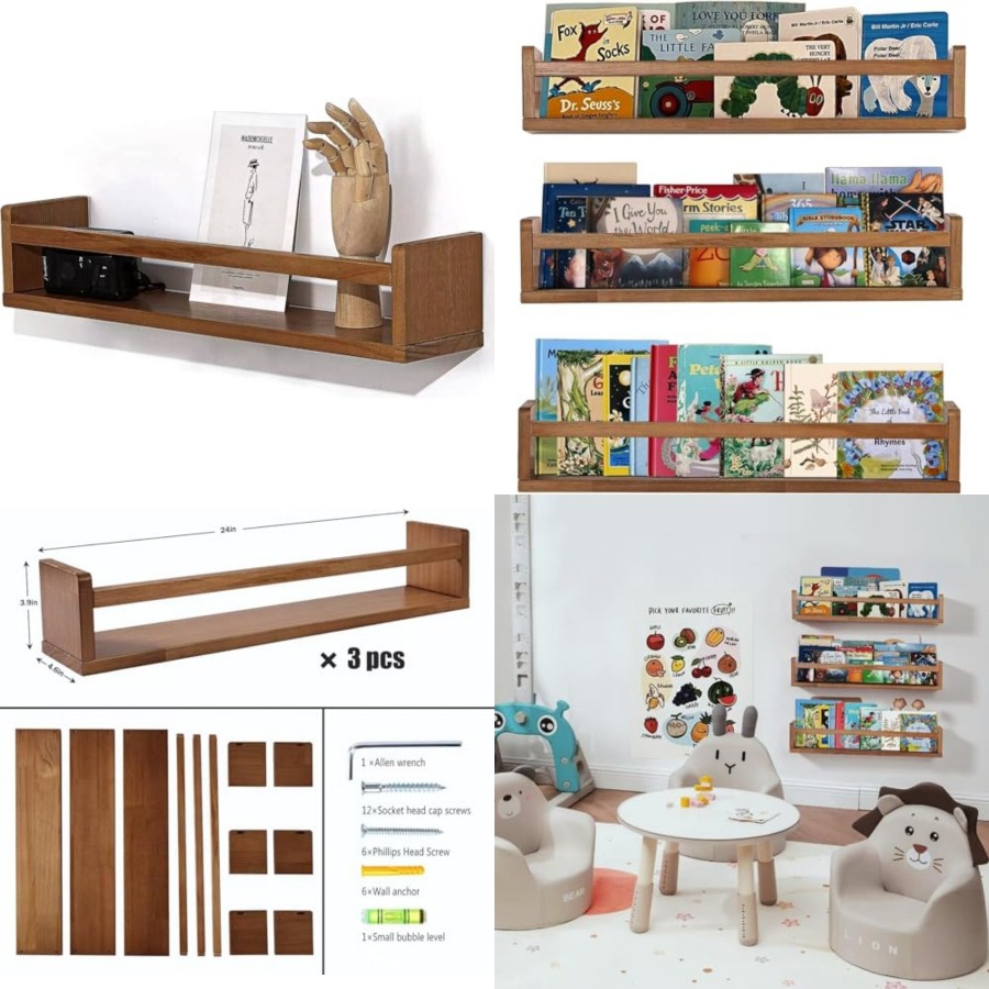 Nursery Shelves Floating Book  - Baby Nursery Floating Shelves recension och pris