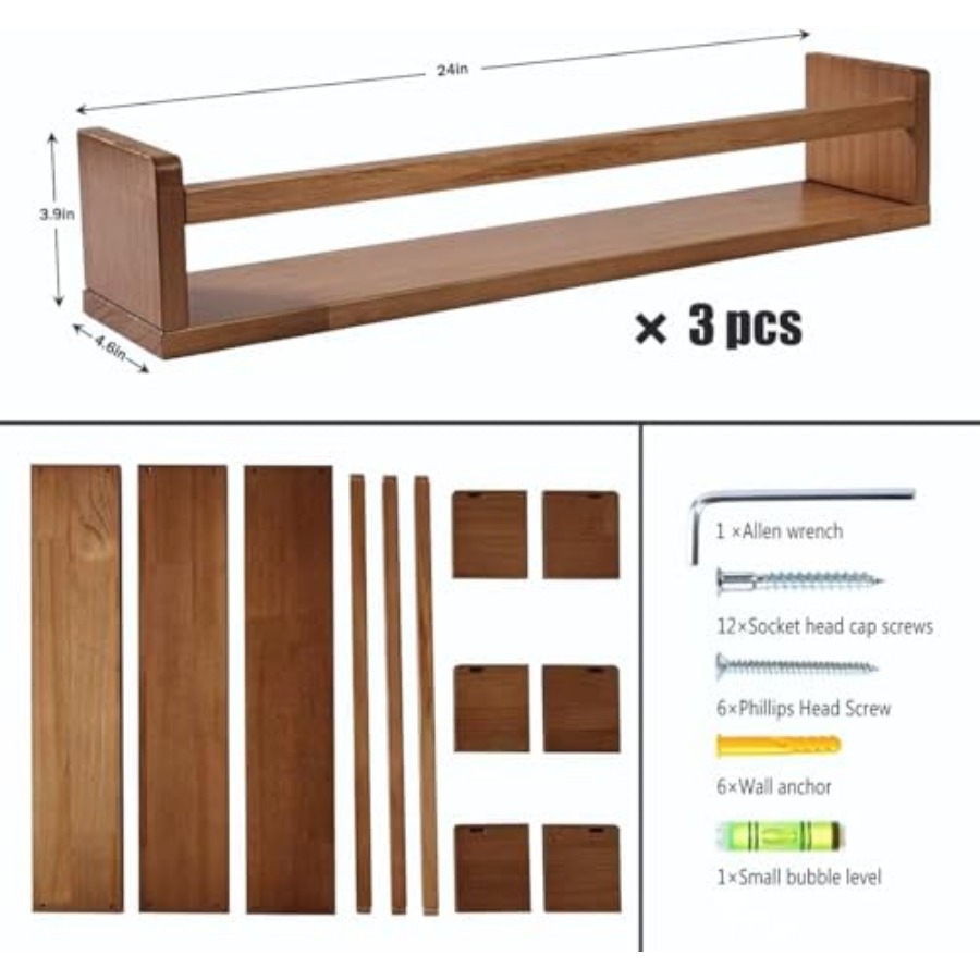 Nursery Shelves Floating Book  - Baby Nursery Floating Shelves recension och pris
