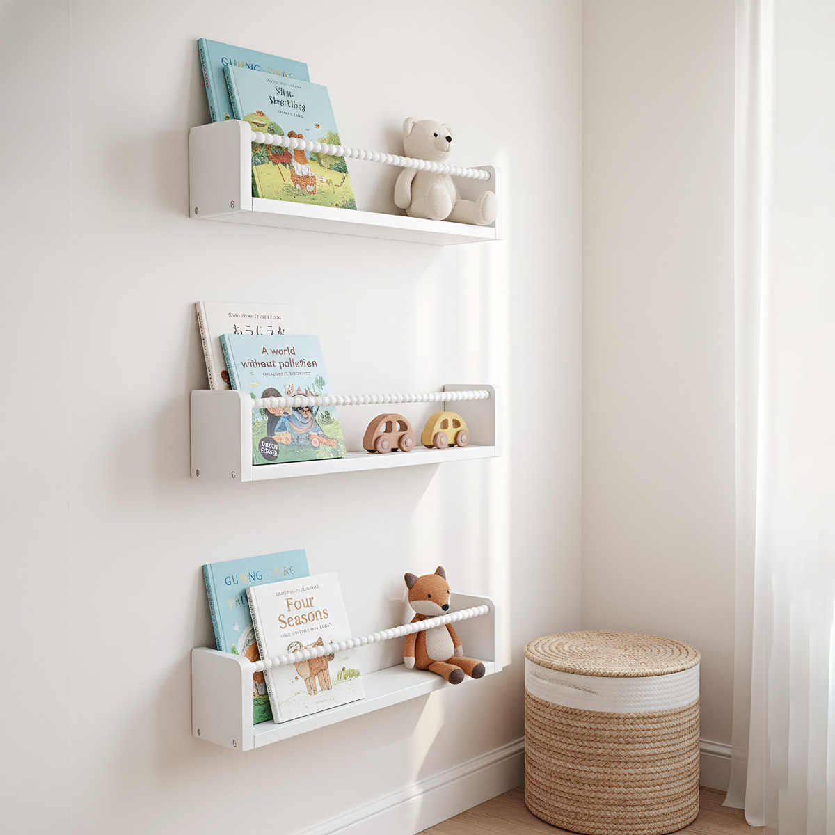 Nursery Book Shelves ,15.7 Inc - Baby Nursery Floating Shelves recension och pris