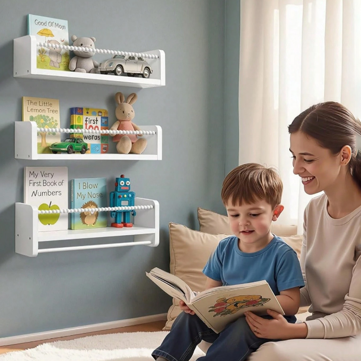 Nursery Book Shelves ,15.7 Inc - Baby Nursery Floating Shelves recension och pris