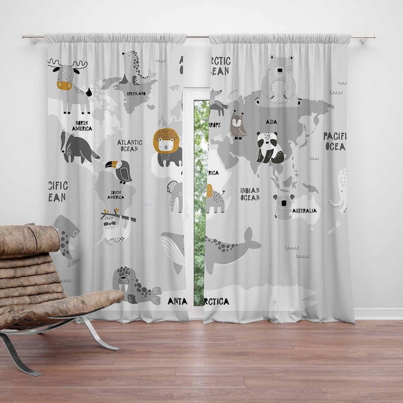 World Map Nursery Curtains Saf - Baby Nursery Youtube recension och pris