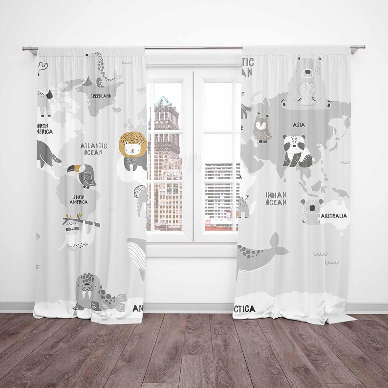 World Map Nursery Curtains Saf - Baby Nursery Youtube recension och pris