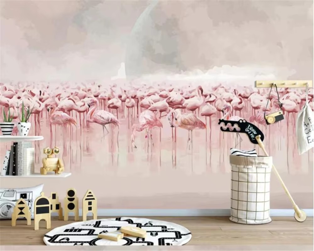 Custom Size 3D Mural Watercolo - Baby Nursery Jungle Wallpaper recension och pris