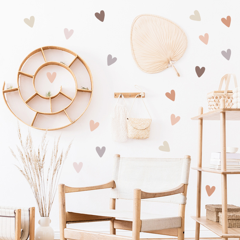 `Morandi Scattered Heart Wall  - Baby Nursery Neutral recension och pris