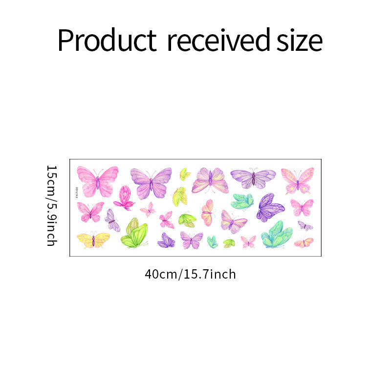 Romantic Butterfly Wall Sticke - Baby Nursery Wall Mural recension och pris