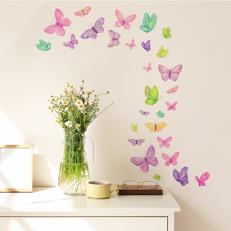 Romantic Butterfly Wall Sticke - Baby Nursery Wall Mural recension och pris