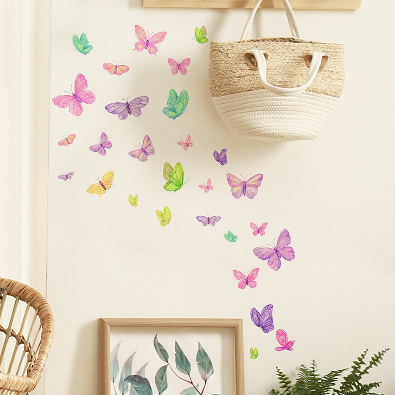 Romantic Butterfly Wall Sticke - Baby Nursery Wall Mural recension och pris