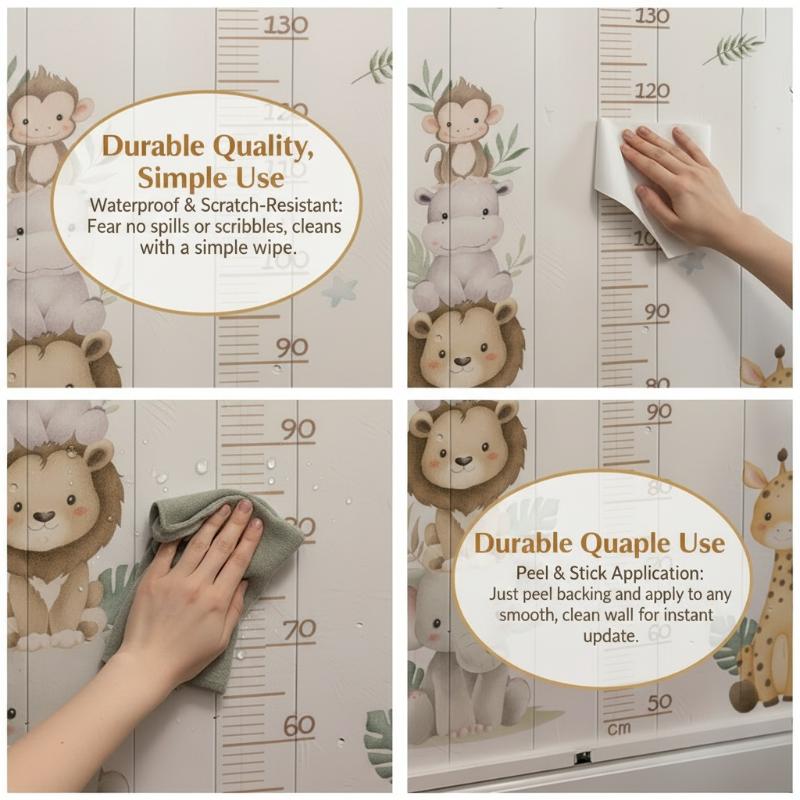 Children's Growth Chart Sticke - Baby Nursery Jungle Wallpaper recension och pris