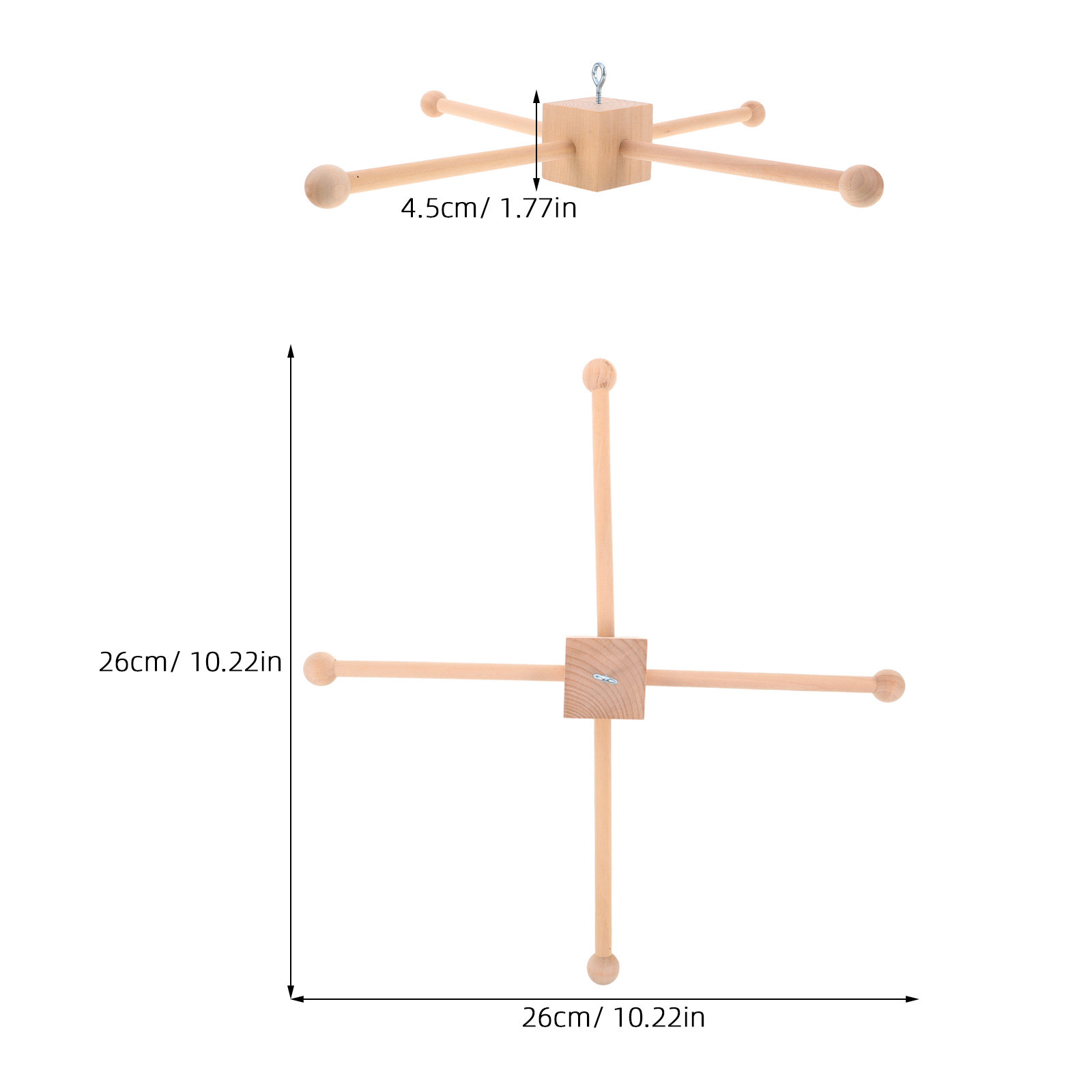 1Set Baby Mobile Kit Wooden Fr - Baby Nursery Neutral recension och pris