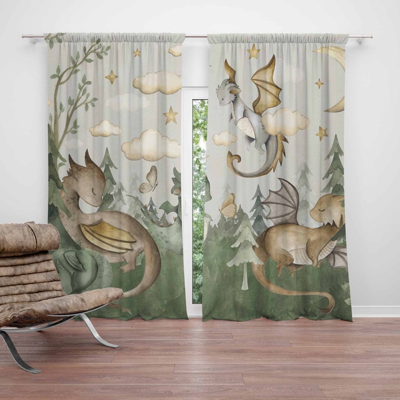 Little Dragon Nursery Curtains - Baby Nursery Youtube recension och pris