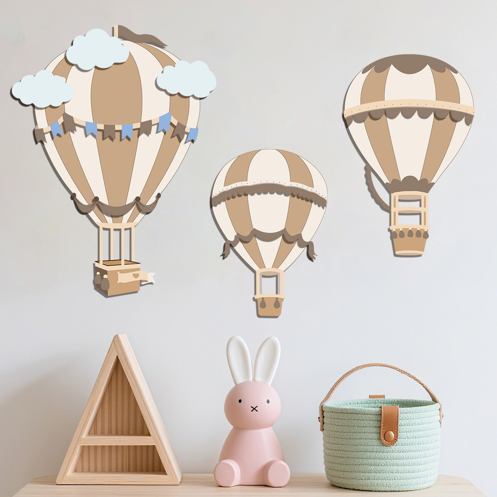 Neutral Hot Air Balloon Wooden - Baby Nursery Neutral recension och pris