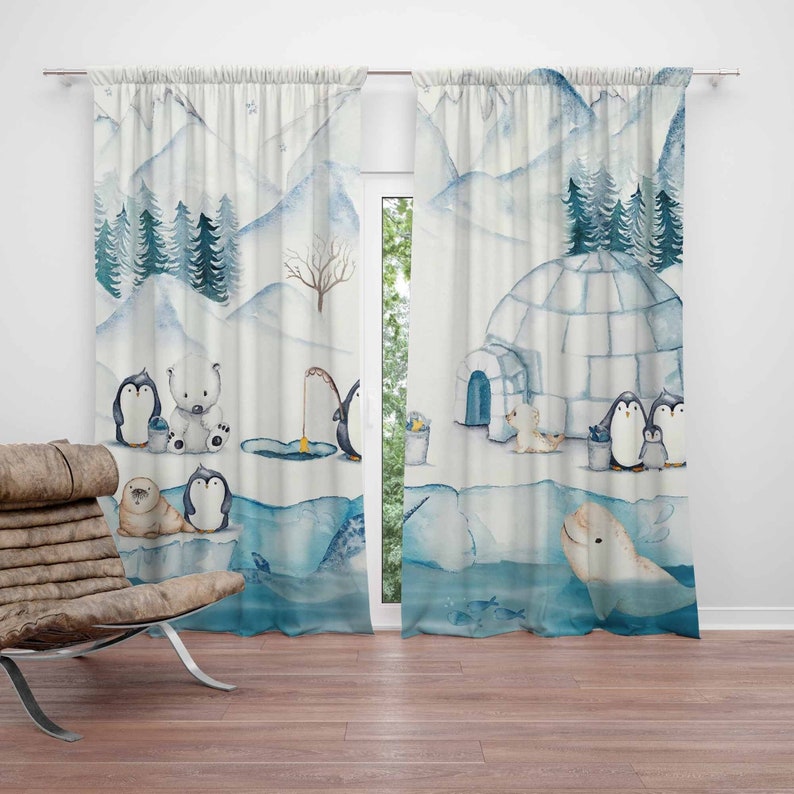 Arctic Animals Nursery Curtain - Baby Nursery Youtube recension och pris