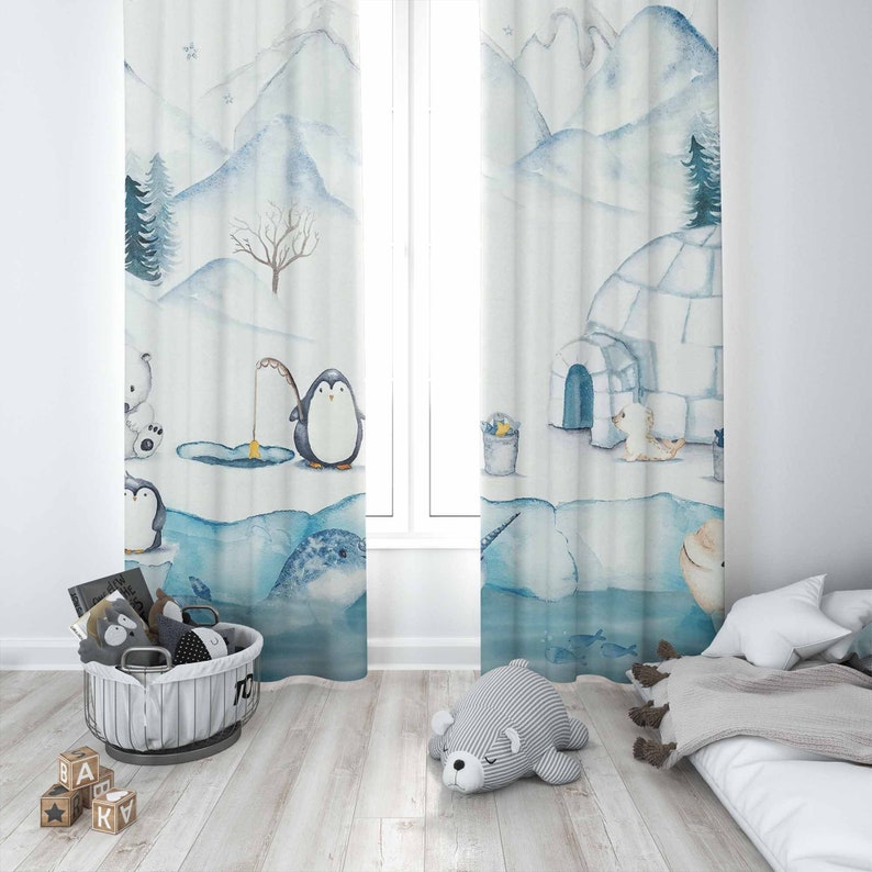 Arctic Animals Nursery Curtain - Baby Nursery Youtube recension och pris