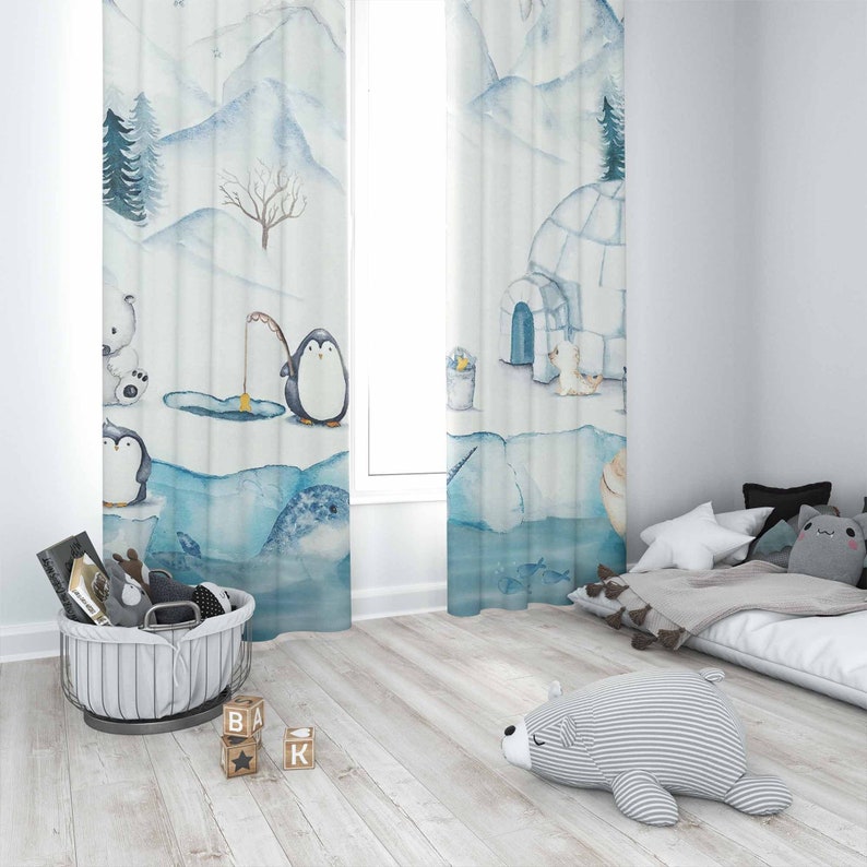 Arctic Animals Nursery Curtain - Baby Nursery Youtube recension och pris