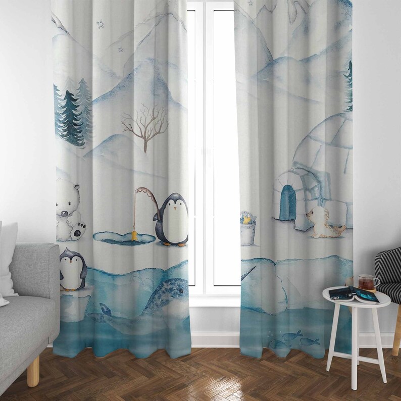 Arctic Animals Nursery Curtain - Baby Nursery Youtube recension och pris