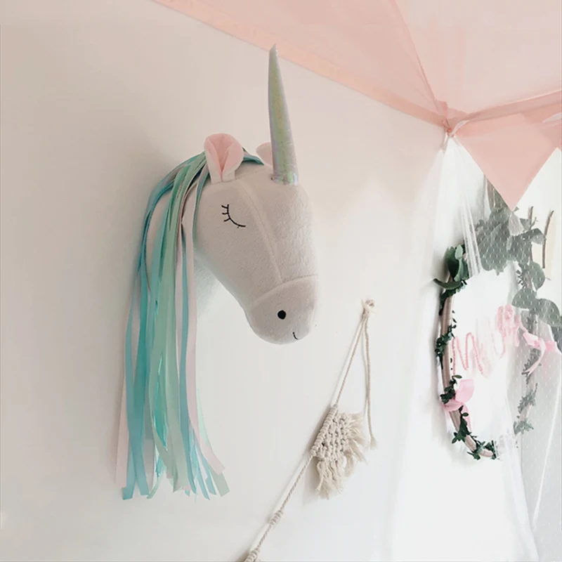 Unicorn Plush Animal Head Wall - Baby Unicorn Nursery recension och pris
