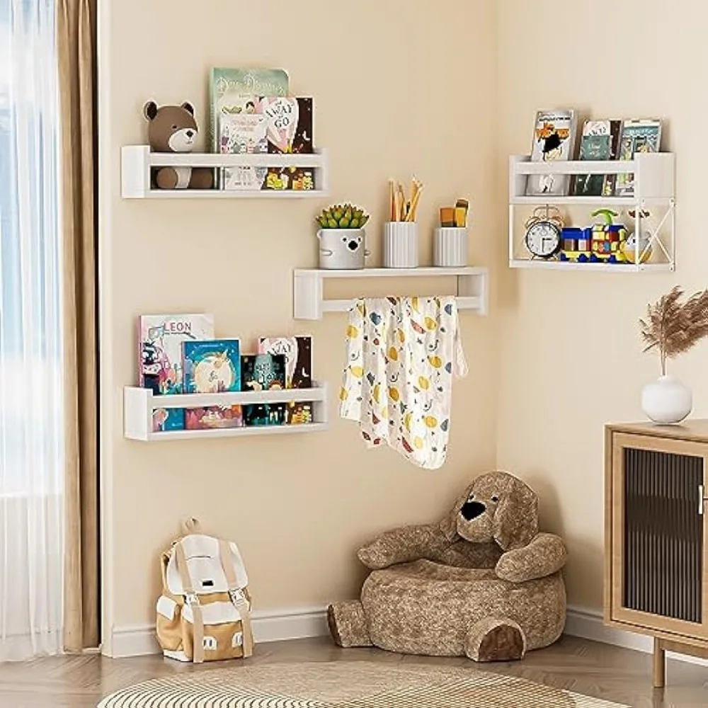 QimCoor Nursery Book Shelves S - Baby Nursery Floating Shelves recension och pris