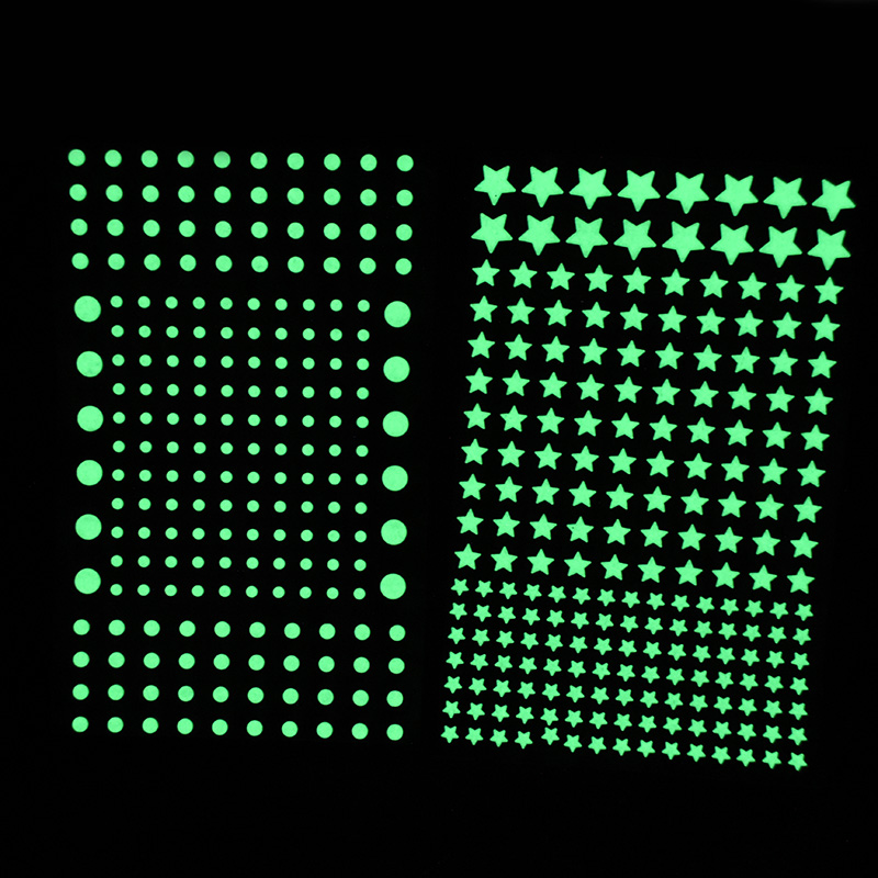 211pcs 3D Bubble Luminous Star - Baby Nursery Wall Mural recension och pris