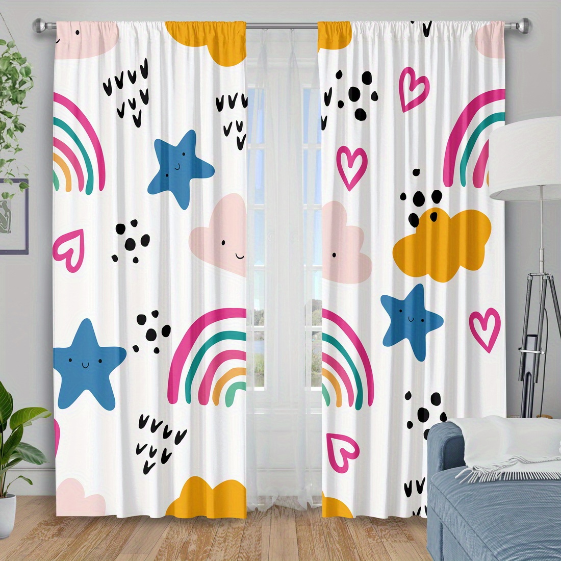 Cute Rainbow Stars Hearts Nurs - Baby Nursery Youtube recension och pris