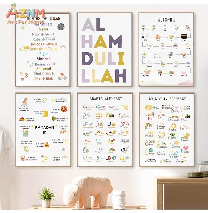 Islam Muslim Prophets Arabic A - Baby Nursery Posters recension och pris