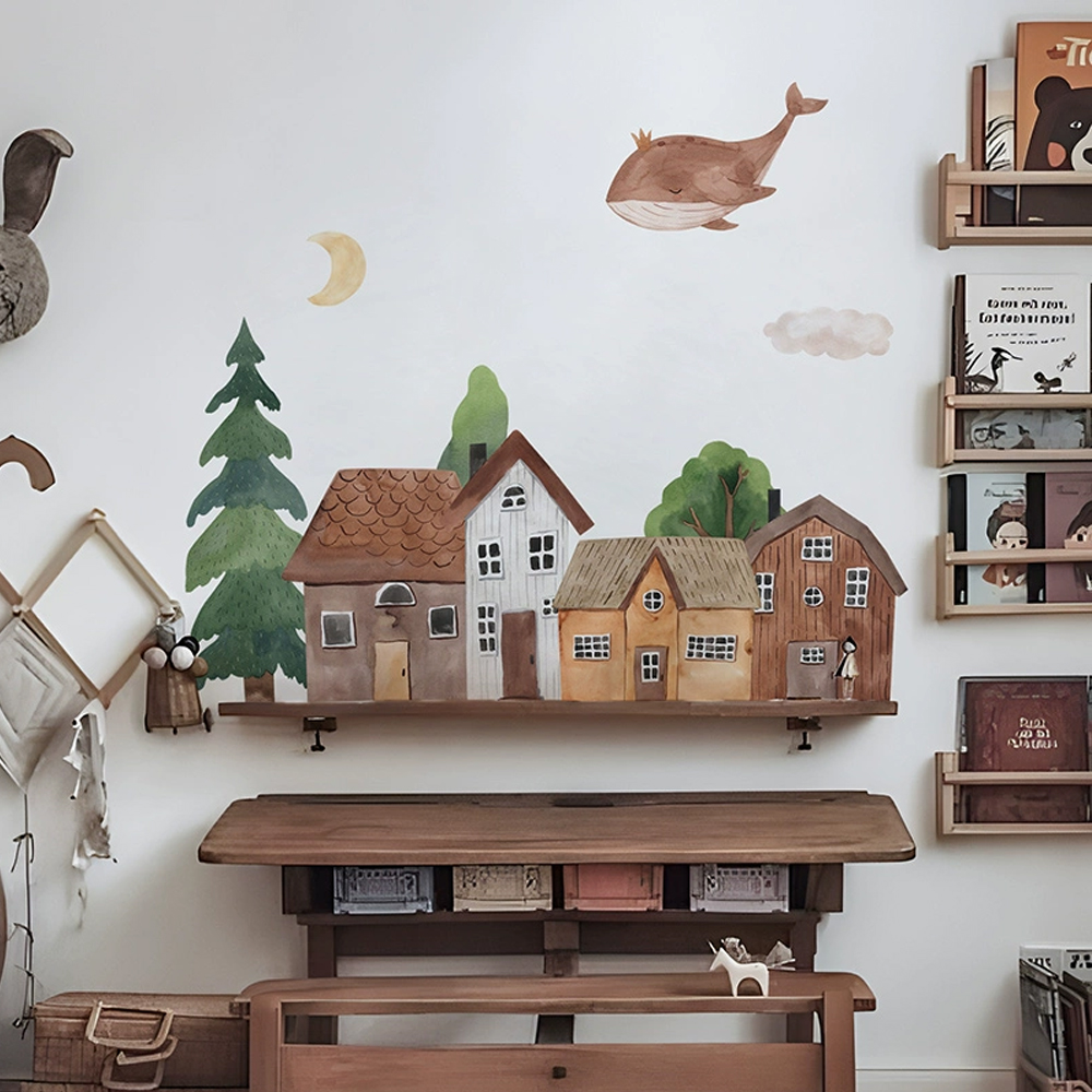 Fabric Cartoon Forest Vintage  - Baby Nursery Wall Mural recension och pris