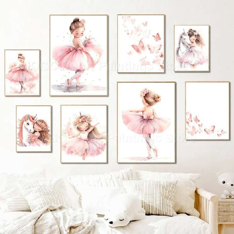 1PC--Pink Girl Unicorn Balleri - Baby Unicorn Nursery recension och pris