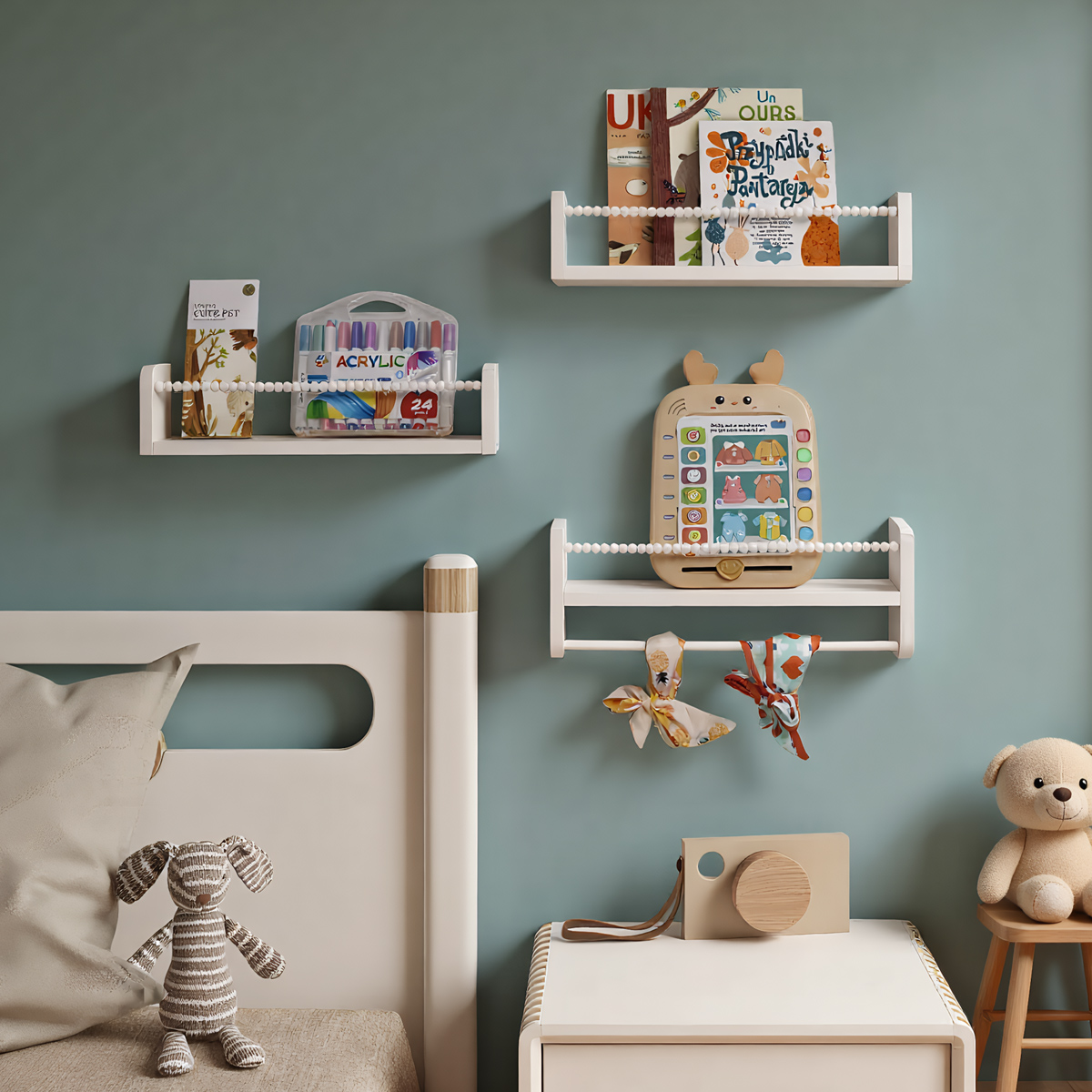 Floating Nursery Book Shelves  - Baby Nursery Floating Shelves recension och pris