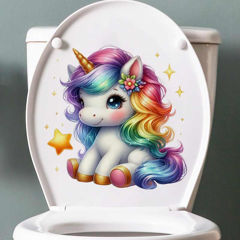 Cute Rainbow Unicorn Wall Stic - Baby Unicorn Nursery recension och pris