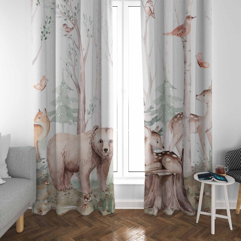 Forest Animals Curtains Kids N - Baby Nursery Youtube recension och pris