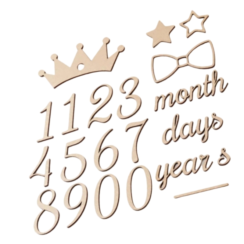 Wooden Milestones Number and W - Baby Nursery Age recension och pris
