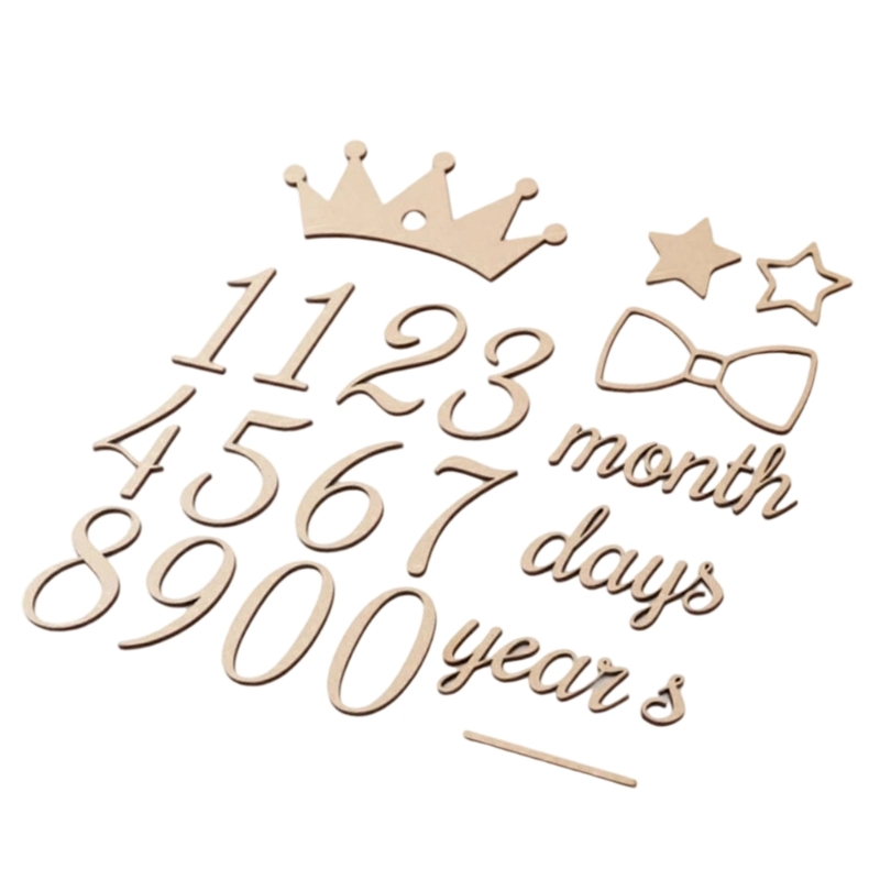 Wooden Milestones Number and W - Baby Nursery Age recension och pris