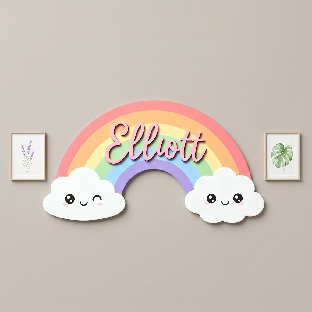 1Pc  Custom Cute Smiley Clouds - Baby Nursery Neutral recension och pris